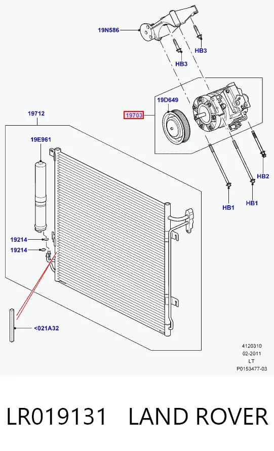 Compresor de ac Rover LR019131