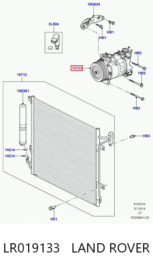 LR019133 Land Rover Compresor climatizador