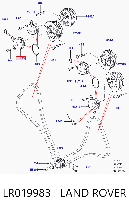 Válvula control, ajuste de levas para Land Rover Discovery IV L319