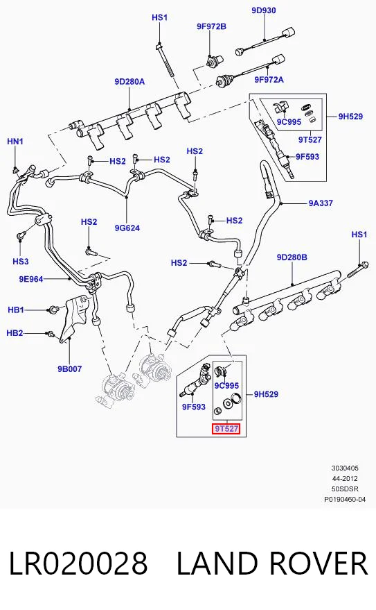 LR020028 Land Rover Kit de reparación del inyector