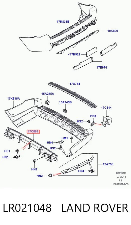 Comprar Refuerzo de parachoques trasero Land Rover Range Rover III L322 a bajo precio