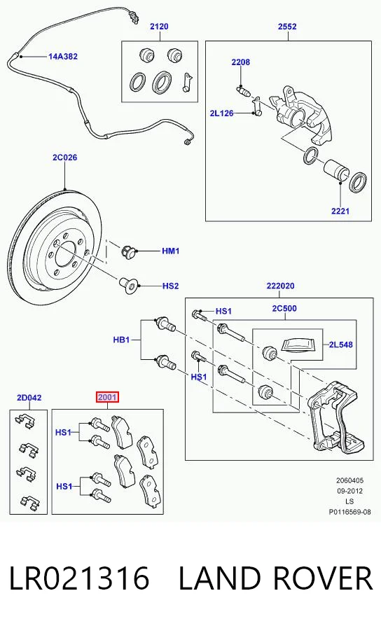 LR032377 Hyundai/Kia Pastillas freno traseras