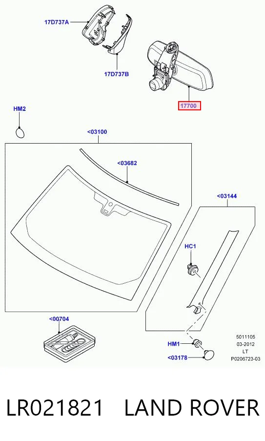 Espejo retrovisor interior para Land Rover Range Rover III L322