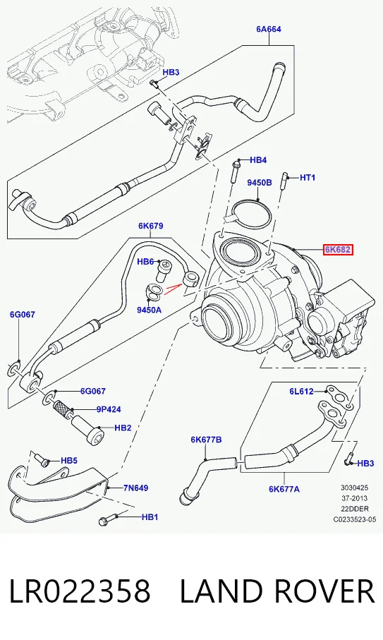 Turbocompresor LR065510 Ford