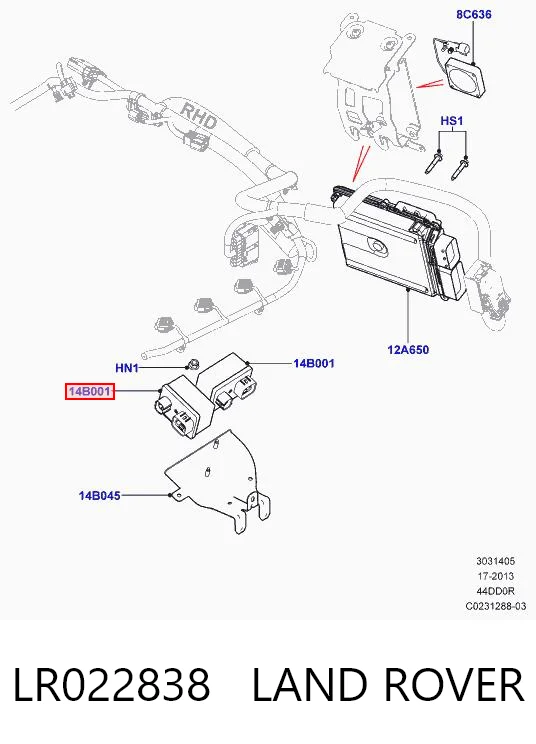 Relé de bujías de precalentamiento LR022838 LAND ROVER