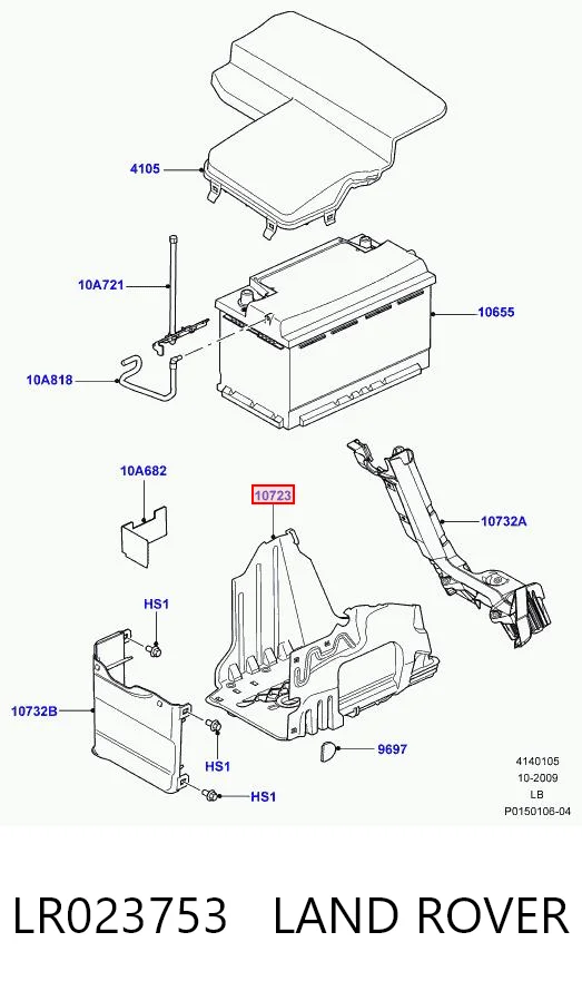 LR004073 Rover Soporte de batería