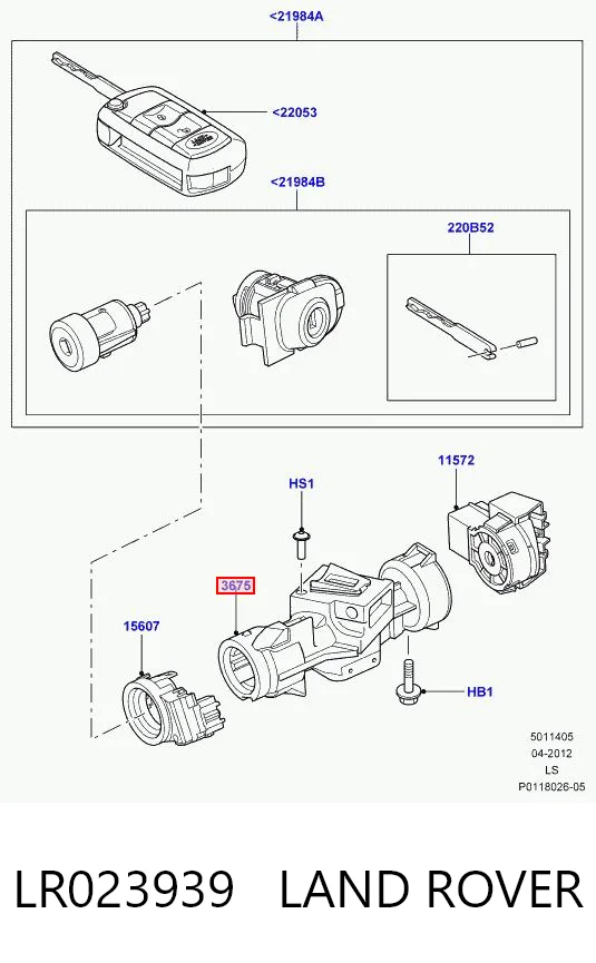 LR005676 PLUS AFTERMARKET Interruptor de encendido