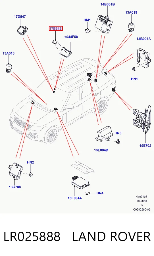 Sensor de lluvia LR025888 LAND ROVER