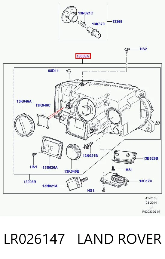 Luz derecha para Land Rover Range Rover III L322