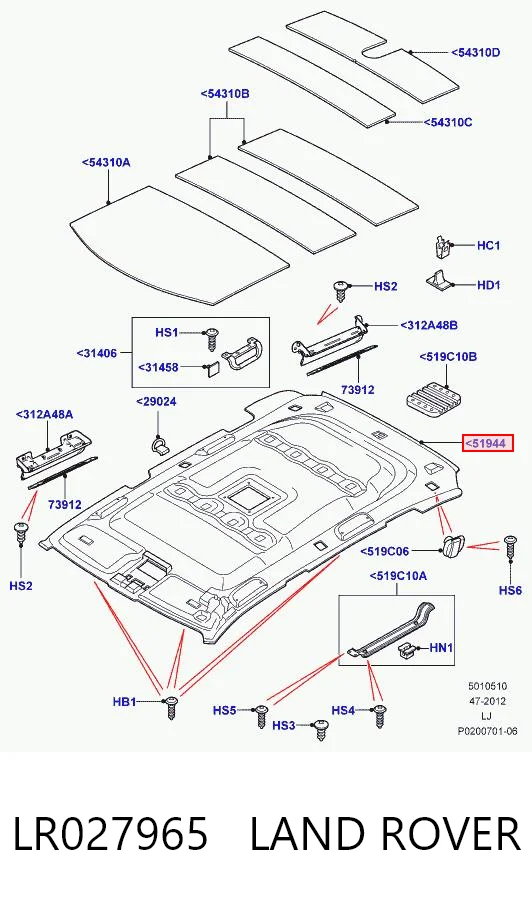 Comprar Guarnecido de techo Land Rover Range Rover III L322 a bajo precio