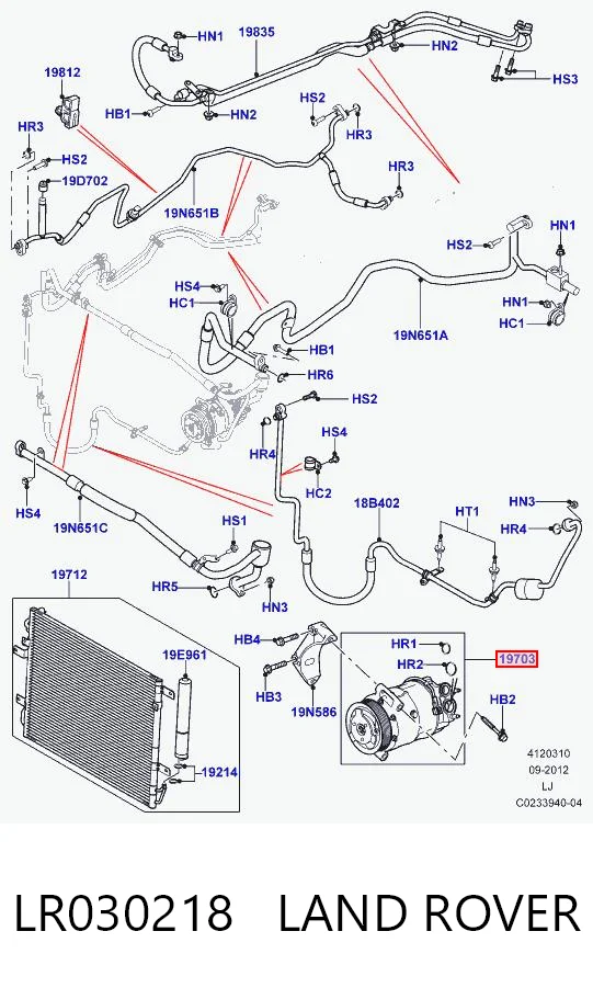 LR030218 Land Rover Compresor climatizador