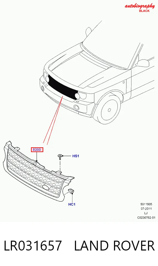 Rejilla delantera Land Rover Range Rover III SUV (L322) (2010 - 2012) precio, desde 498,12 EUR