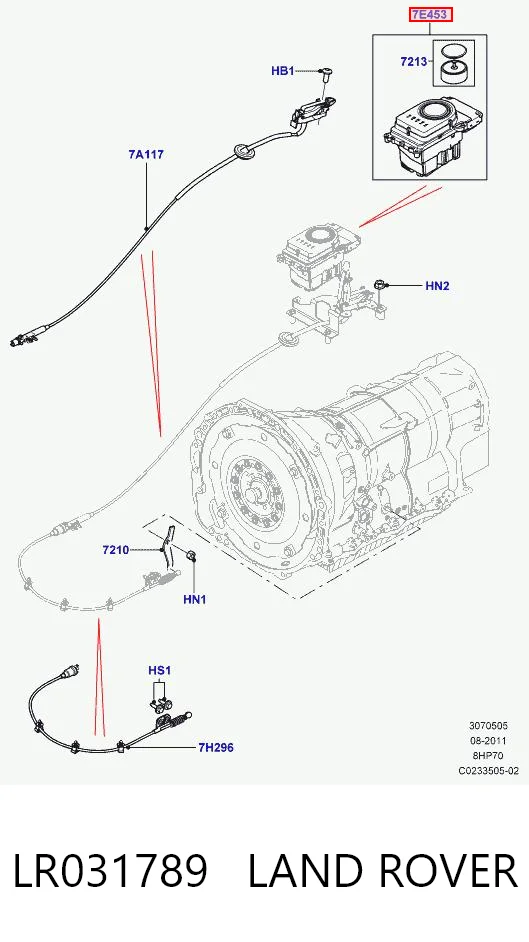 Palanca selectora cambio de marcha para Land Rover Range Rover III L322