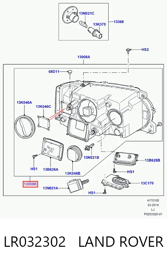 Luz frontal Land Rover Range Rover III (L322)