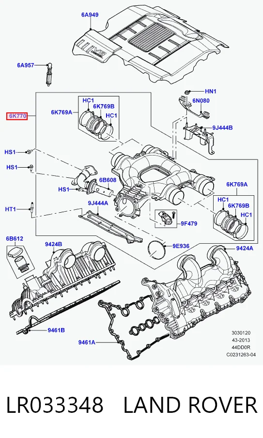 Colectores de admisión para Land Rover Range Rover SPORT II L494