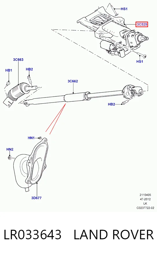 Comprar Columna de dirección Land Rover Range Rover II L494 a bajo precio
