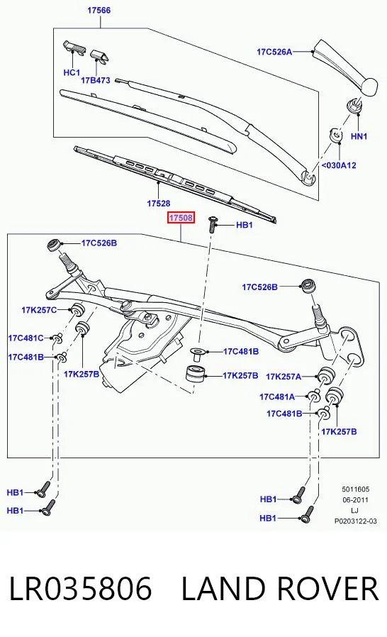 Comprar Trapezio del limpiaparabrisas Land Rover Range Rover III L322 a bajo precio