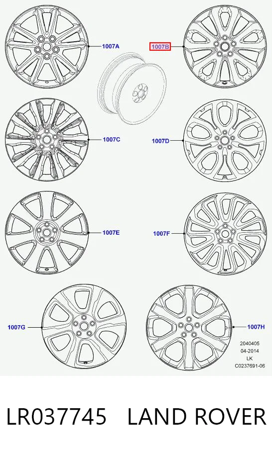 Llantas de aleación LAND ROVER LR037745