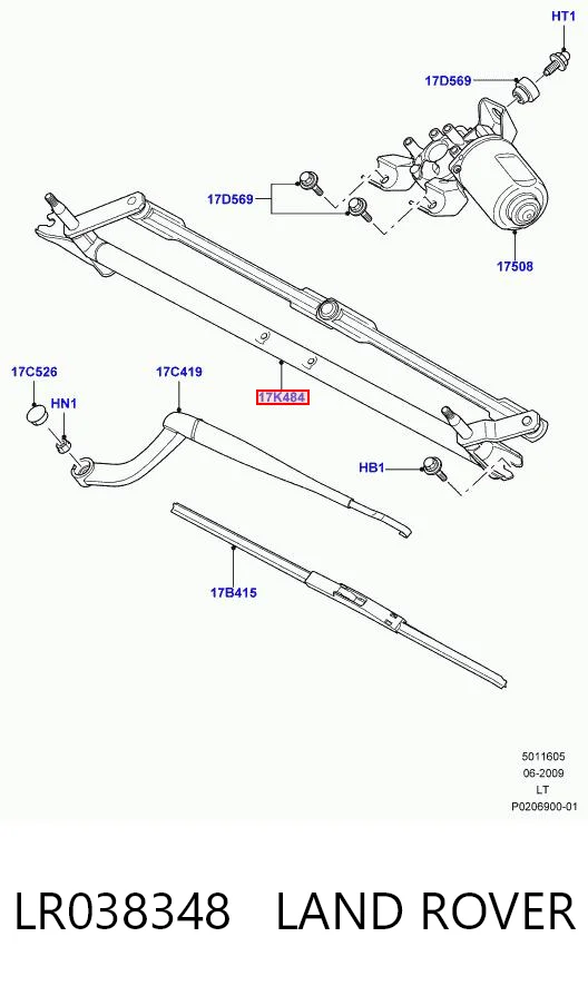 Trapezio del limpiaparabrisas Land Rover Range Rover SPORT I SUV (L320) (2005 - 2013) precio, desde 82,76 EUR