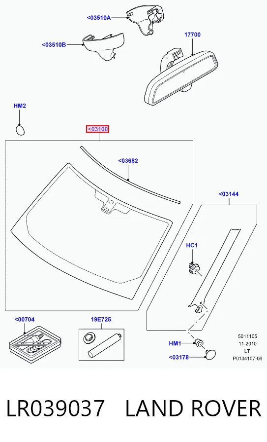 Parabrisas LAND ROVER LR039037