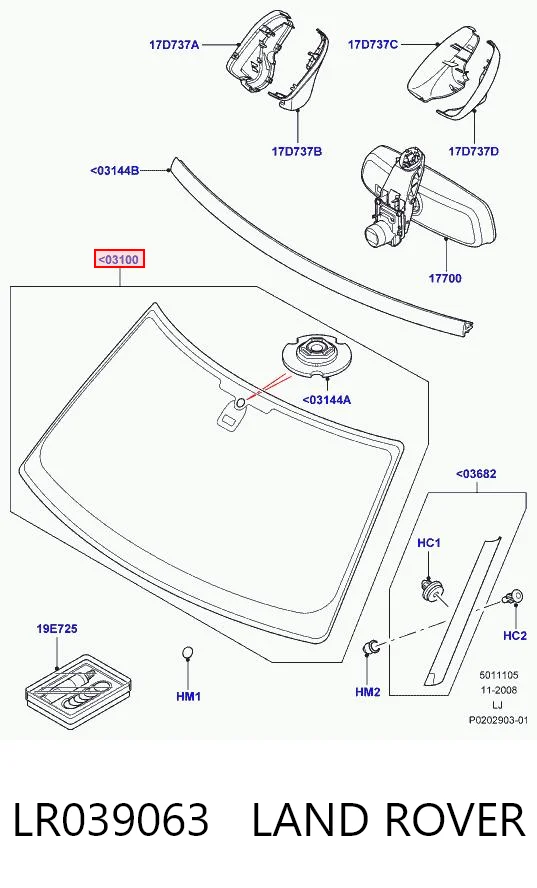 Parabrisas LAND ROVER LR039063