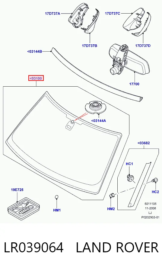 Parabrisas LAND ROVER LR039064