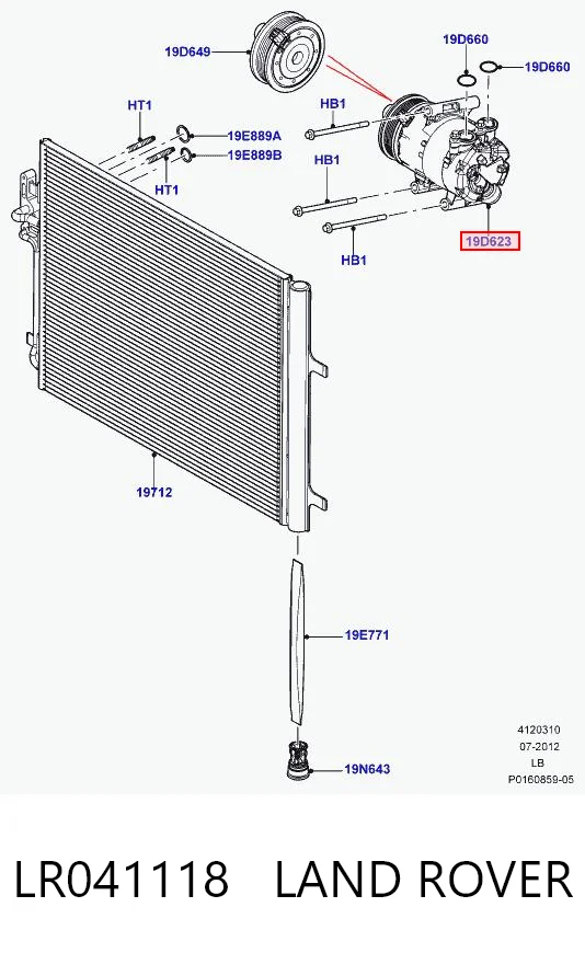 LR041118 Land Rover Compresor climatizador