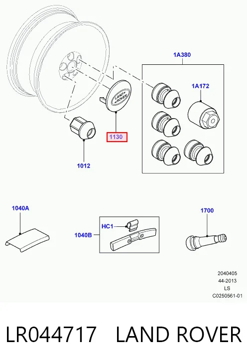 Tapacubos de rueda LR044717 LAND ROVER