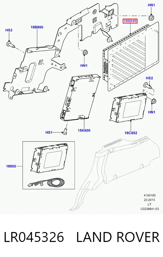 EW9319C164AB Land Rover Amplificador de sonido del sistema de audio