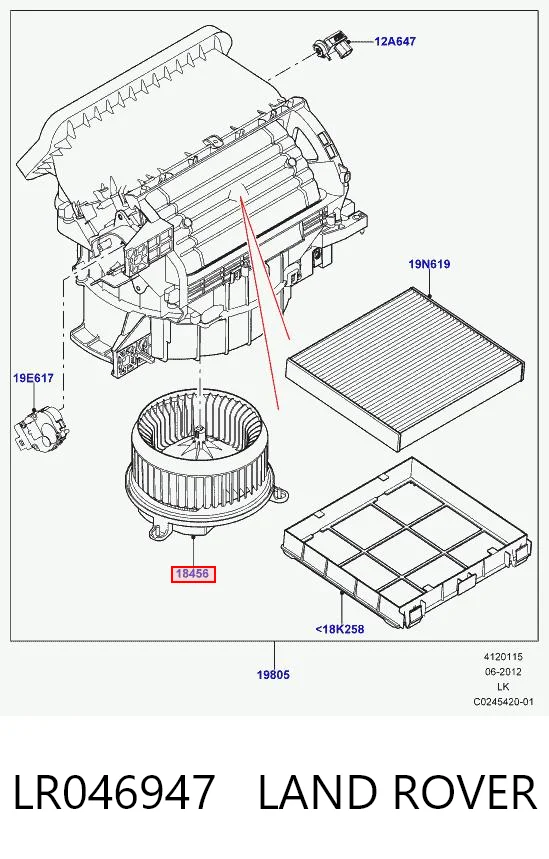 Ventilador interior Land Rover Range Rover SPORT II