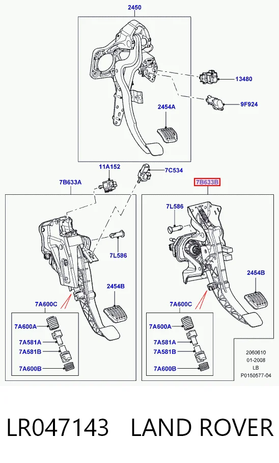 Comprar Pedal de embrague Land Rover Freelander II L359 a bajo precio