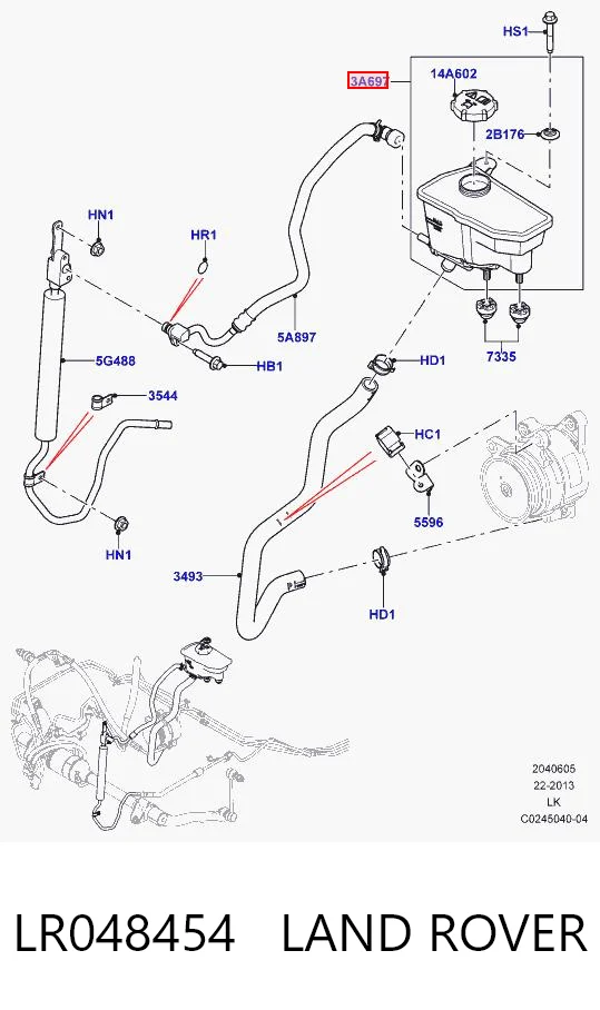 Depósito de bomba de dirección hidráulica para Land Rover Range Rover SPORT II L494