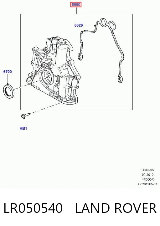6H4Q6600DD Land Rover Bomba de aceite
