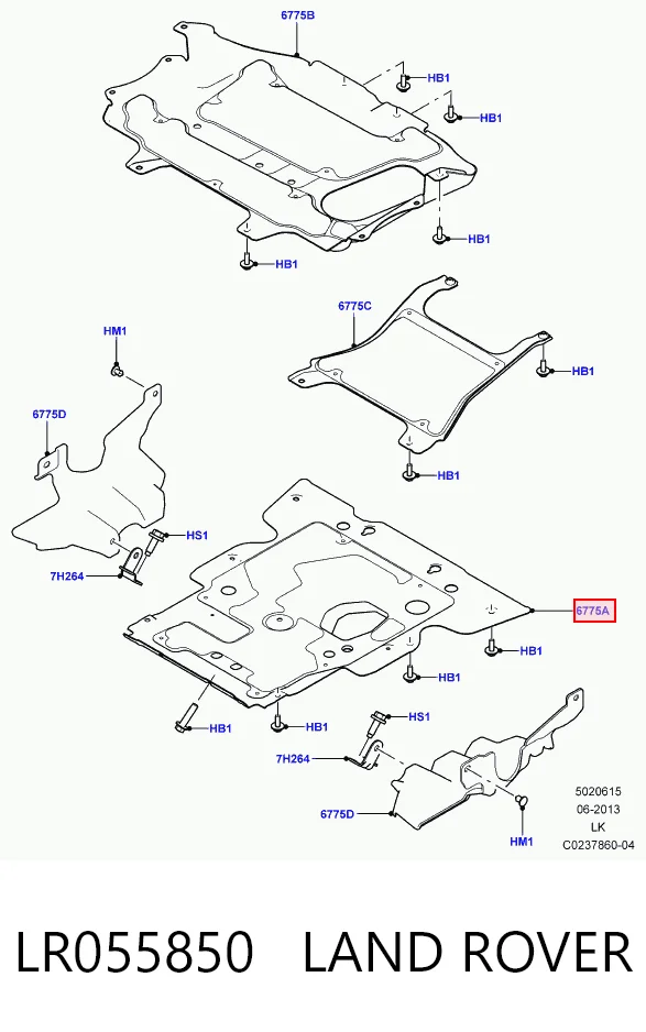 Protección motor / empotramiento para Land Rover Range Rover SPORT II L494