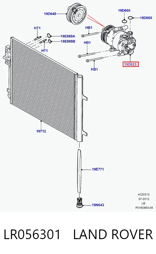 LR056301 Land Rover Compresor climatizador