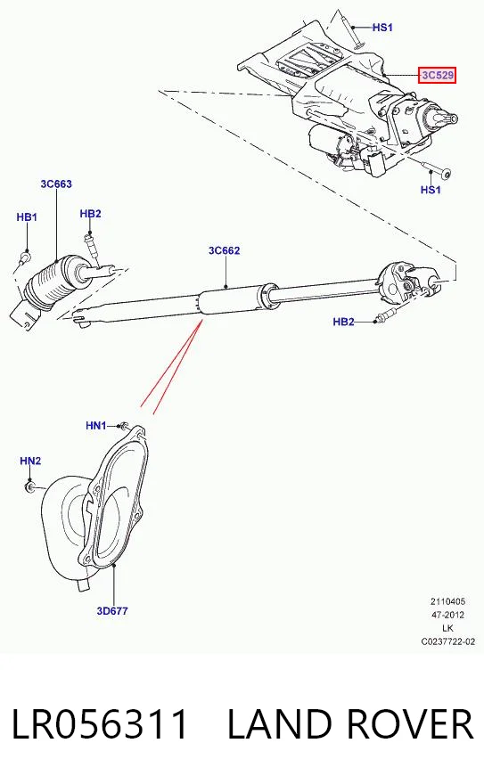 Columna dirección para Land Rover Range Rover L494
