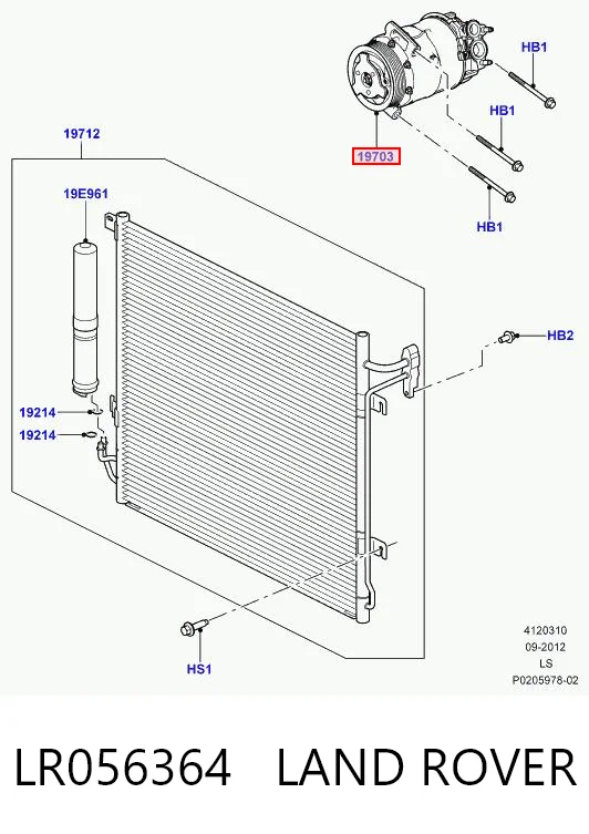 LR056364 Land Rover Compresor climatizador