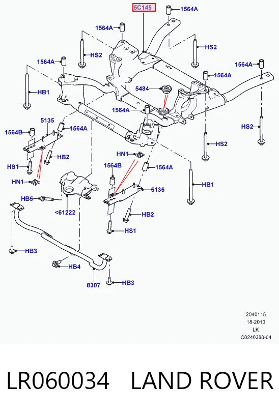 Subchasis delantero para Land Rover Range Rover SPORT II L494