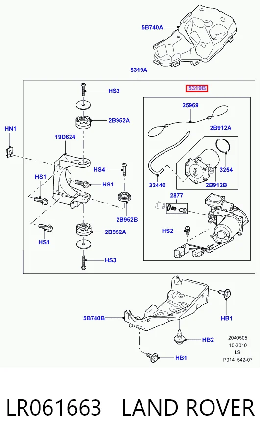 LR061663 Land Rover Compresor de suspensión neumática