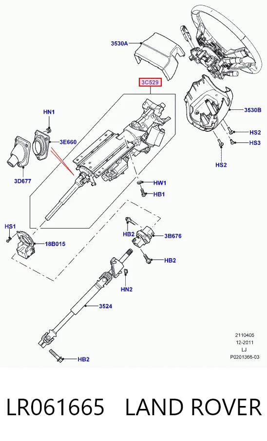 Columna dirección para Land Rover Range Rover L322