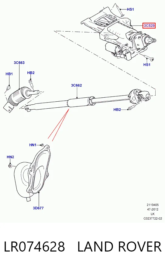 Columna de volante Land Rover Range Rover II (2013-2022)