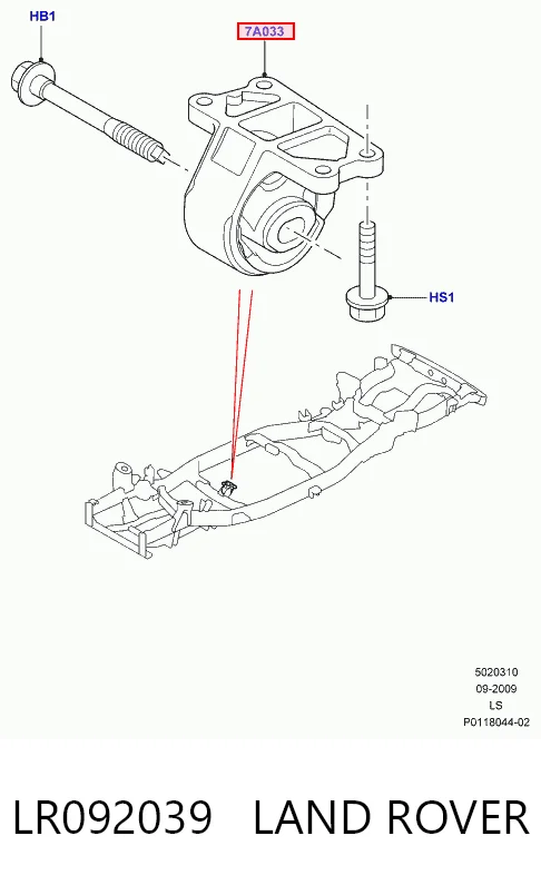  Taco de caja de cambios Land Rover Range Rover 