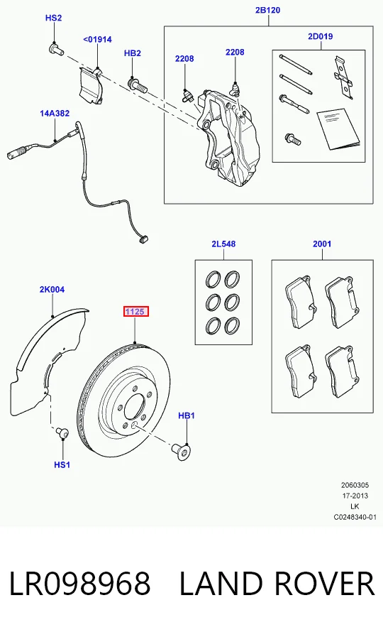 LR098968 Land Rover Discos