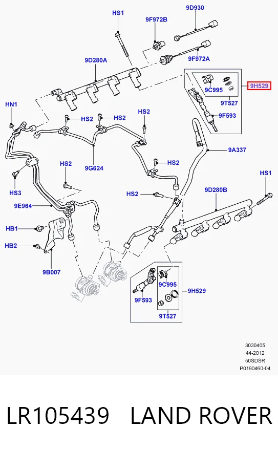 LR105439 Land Rover Inyector de combustible