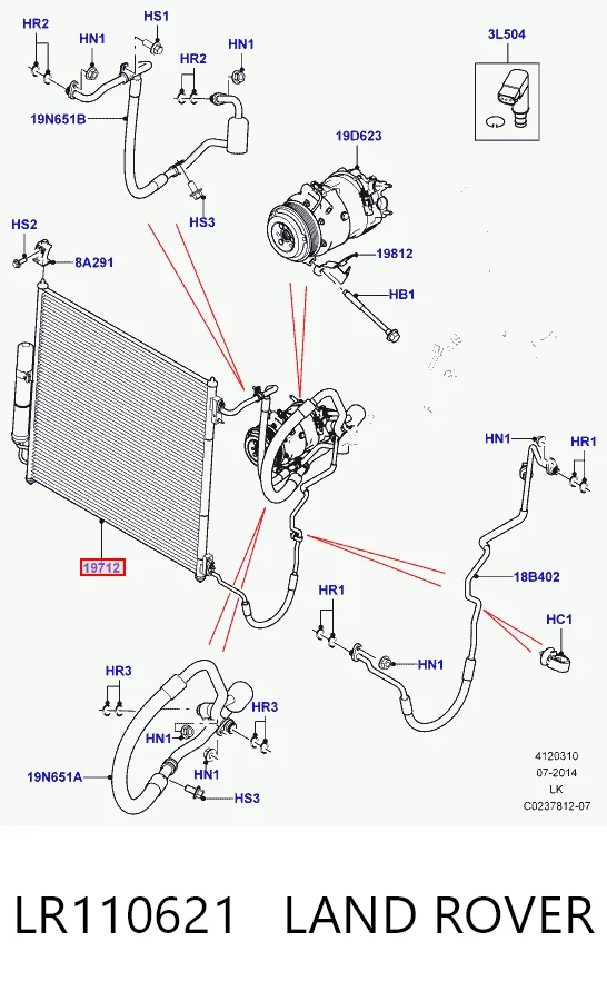  Condensador aire acondicionado Land Rover Range Rover 