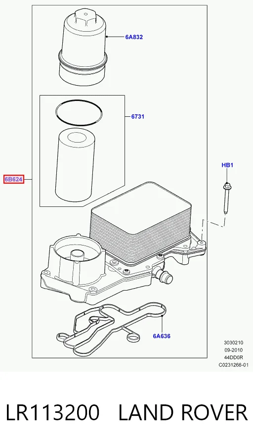 Portafiltro de aceite Ford LR022895