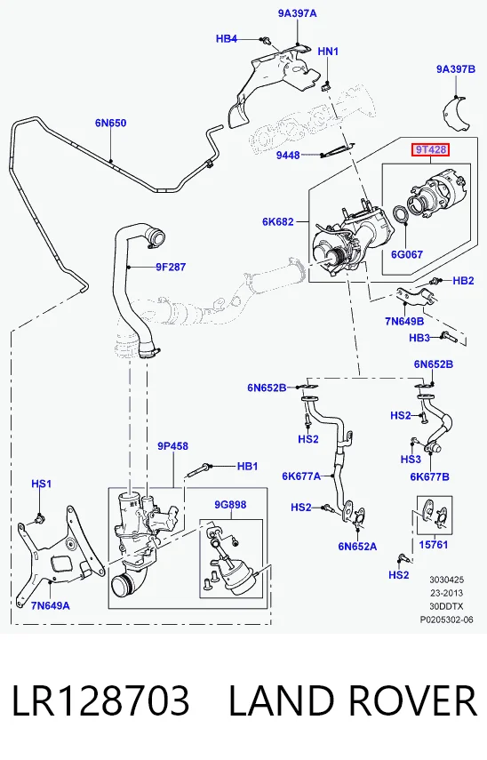 Actuador del turbo para Land Rover Range Rover L494