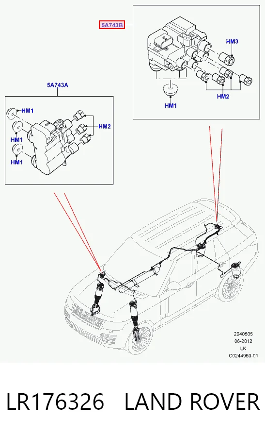 Bloque de válvulas de suspensión regulable trasero T4K19951 Jaguar