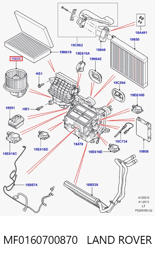  Ventilador habitáculo Land Rover Range Rover 