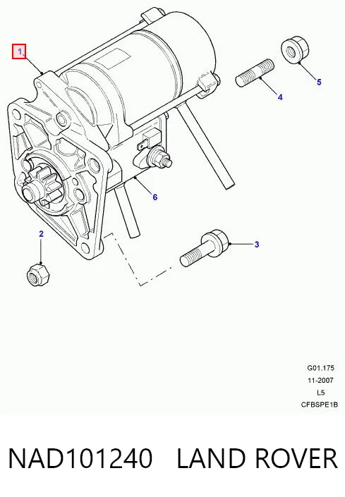 NAD101240 Land Rover Arranque motores